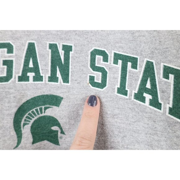 Vintage XL Distressed Block Letter Spell Out Michigan State University T-Shirt - Picture 9 of 12